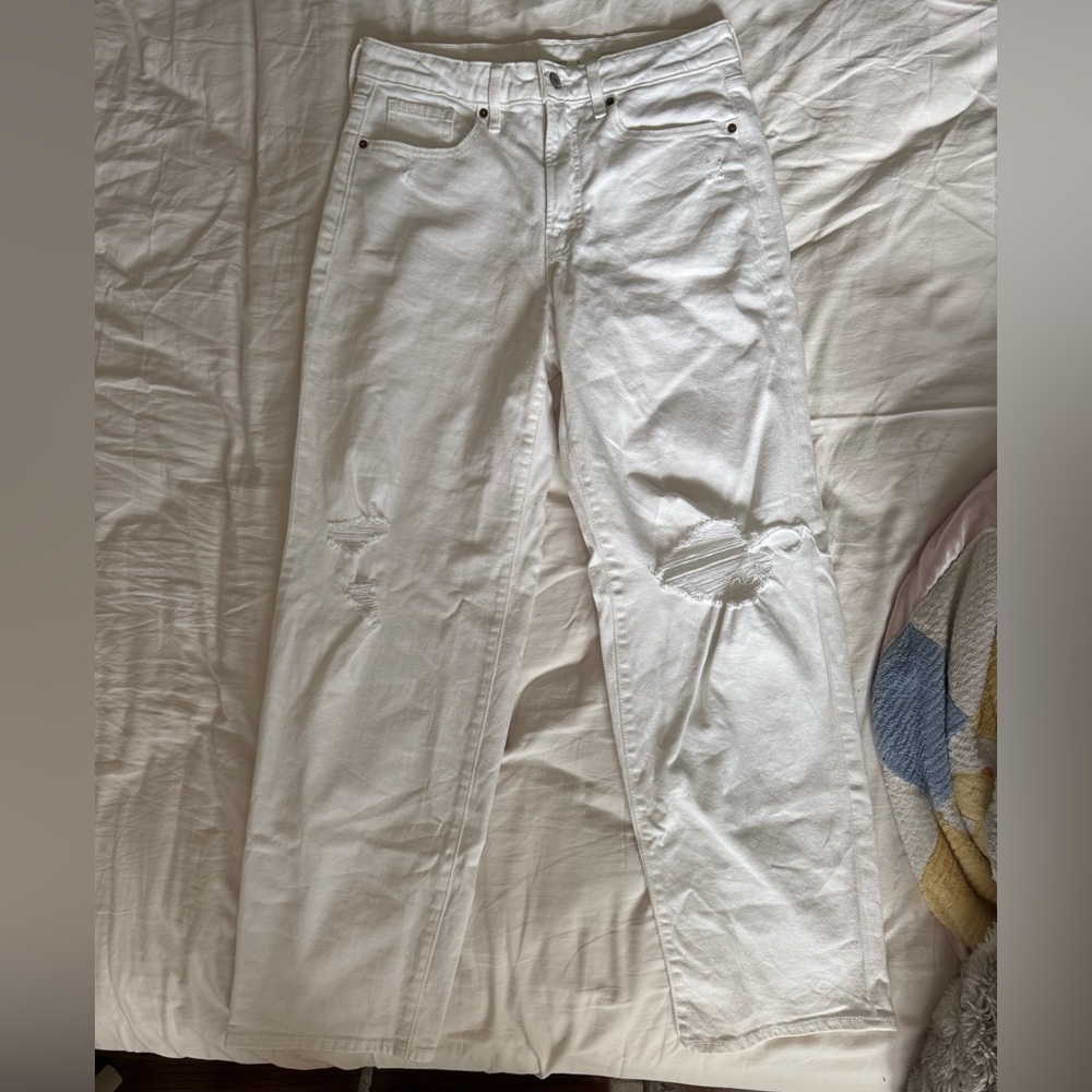 Old Navy High Rise OG Loose White Jeans